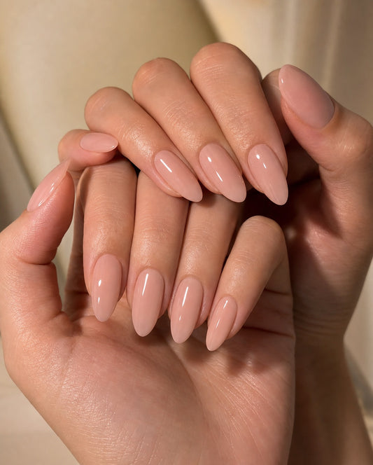 natural pink gel nails