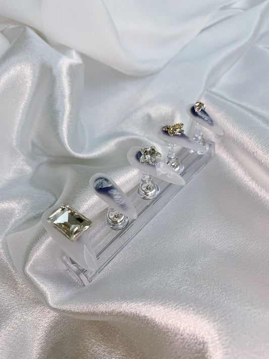 purple press on nails stiletto shape