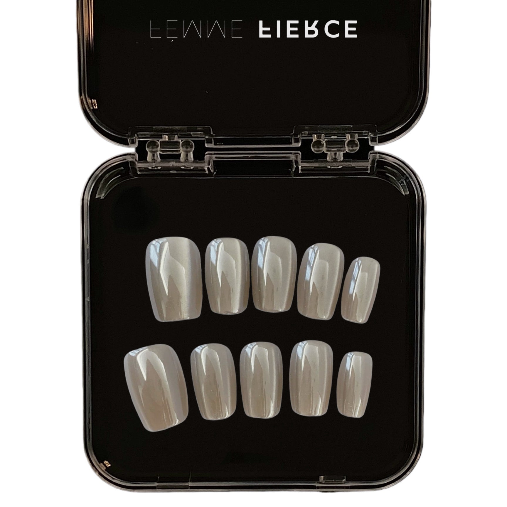 mirror chrome press on nails silver reflective finish
