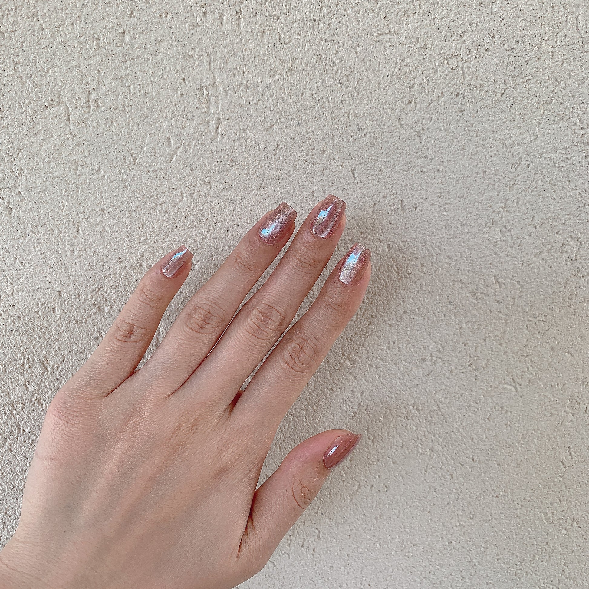 simple nude nails natural look glossy