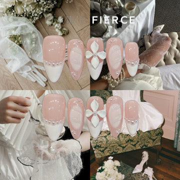 soft french tip nails feminine romantic design 